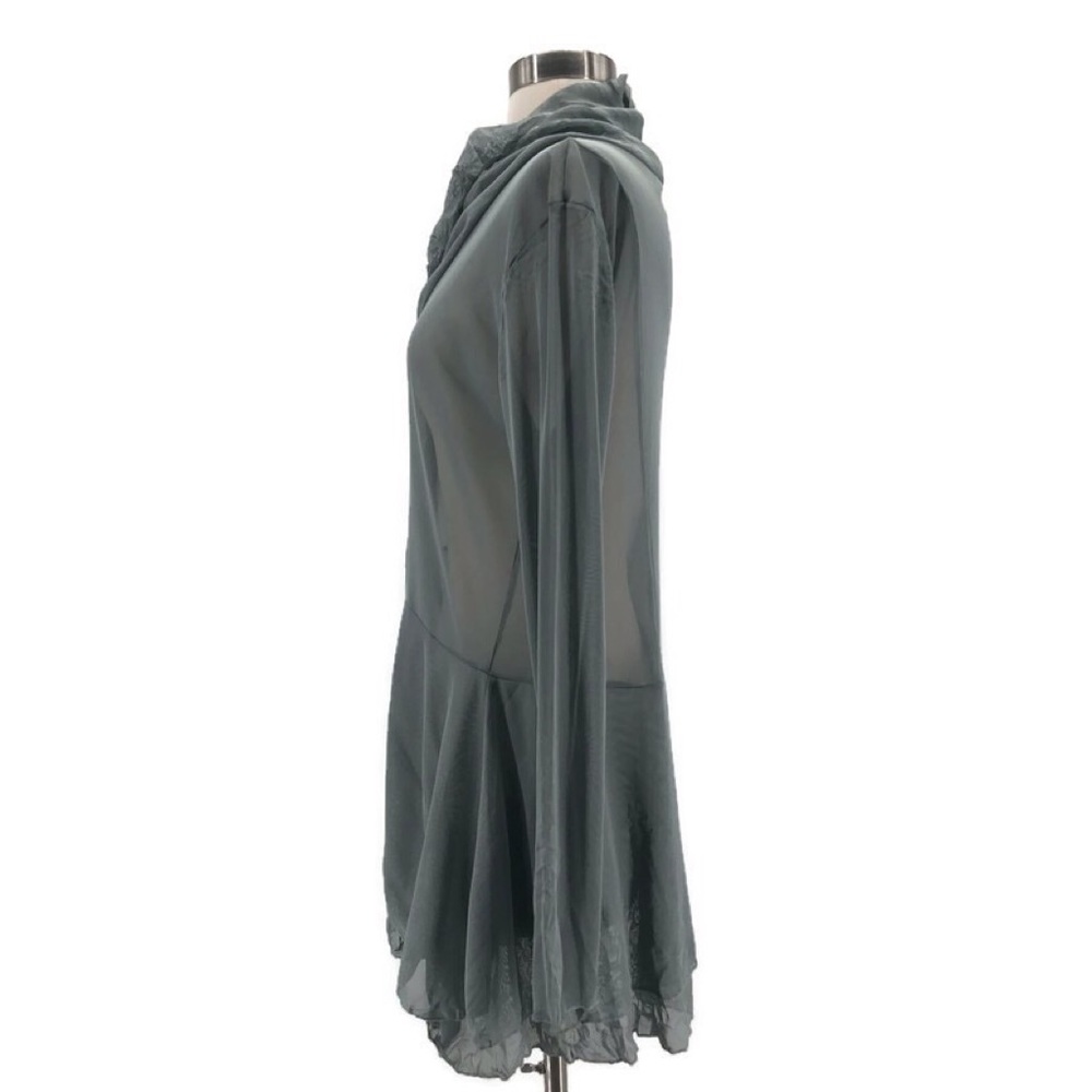 Sheer Ruffle Hem Tunic by Comfy USA - Picture 2 of 5